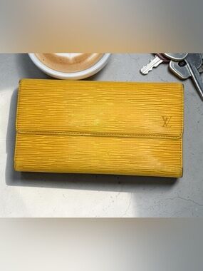 Louis Vuitton Yellow Epi Leather Wallet